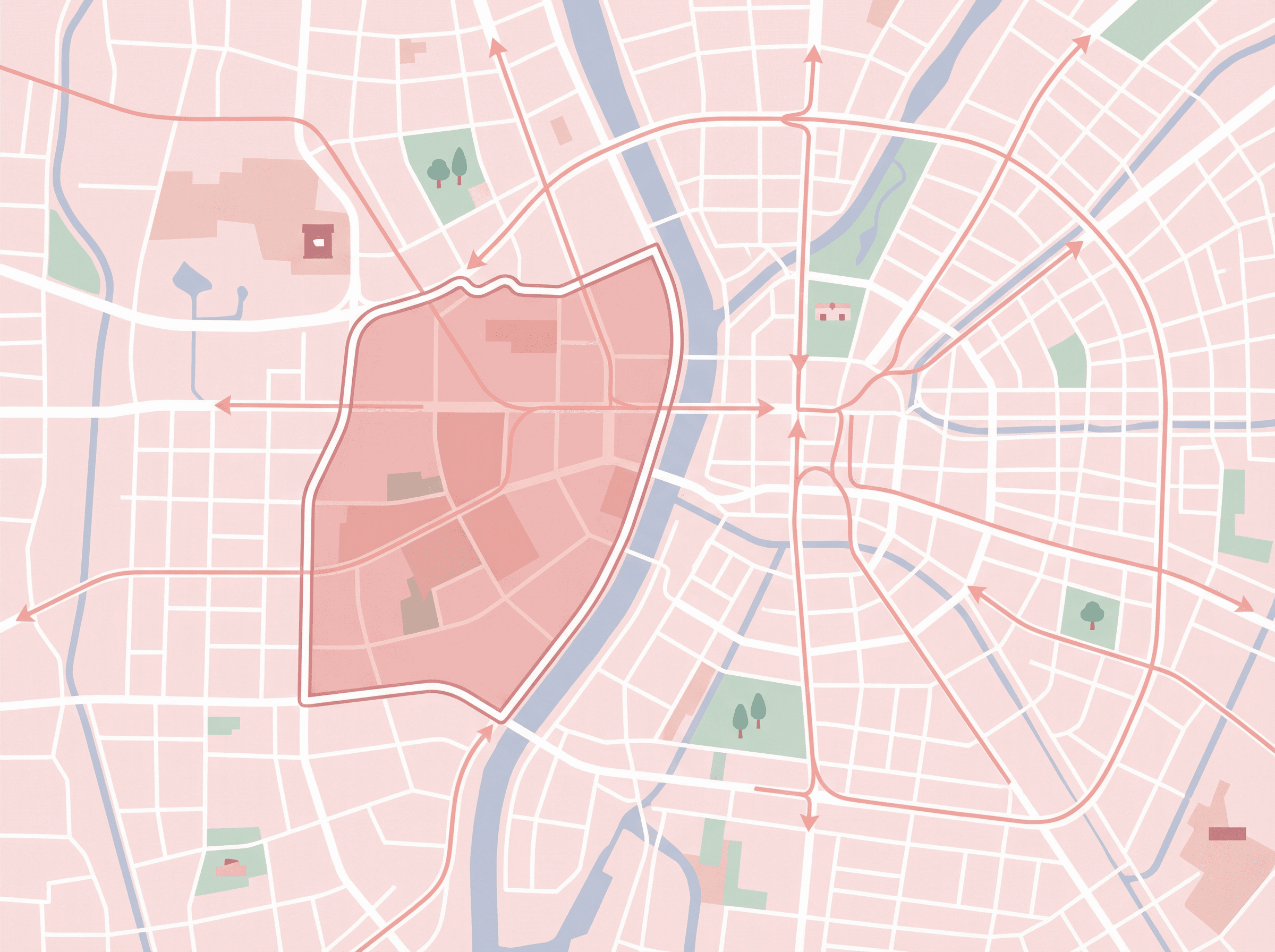 名古屋市西区が主な活動エリアであることを視覚的に強調する地図イメージ